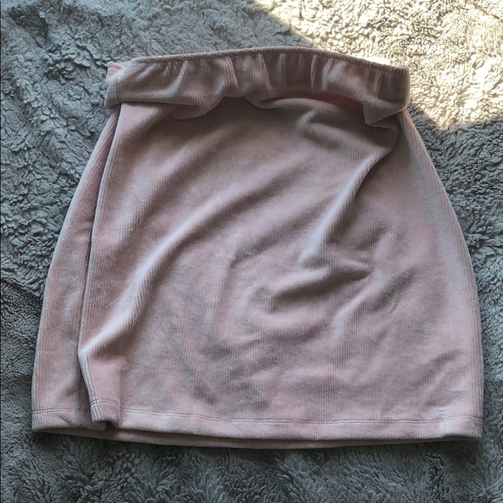 Pink “Corduroy” Skirt